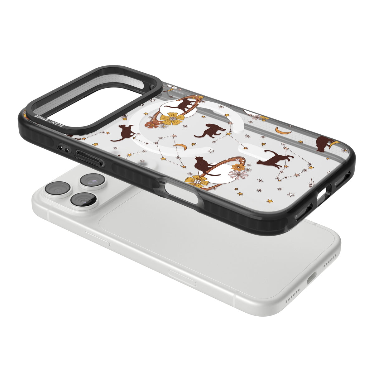 Cats And Astrology iPhone 18 Pro Max Impact Pro Black Phone Case angled