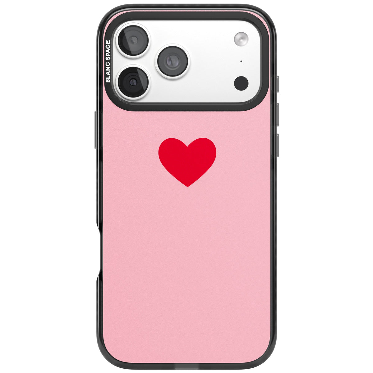 Red & Pink Heart iPhone 18 Pro Max Impact Pro Black Phone Case front