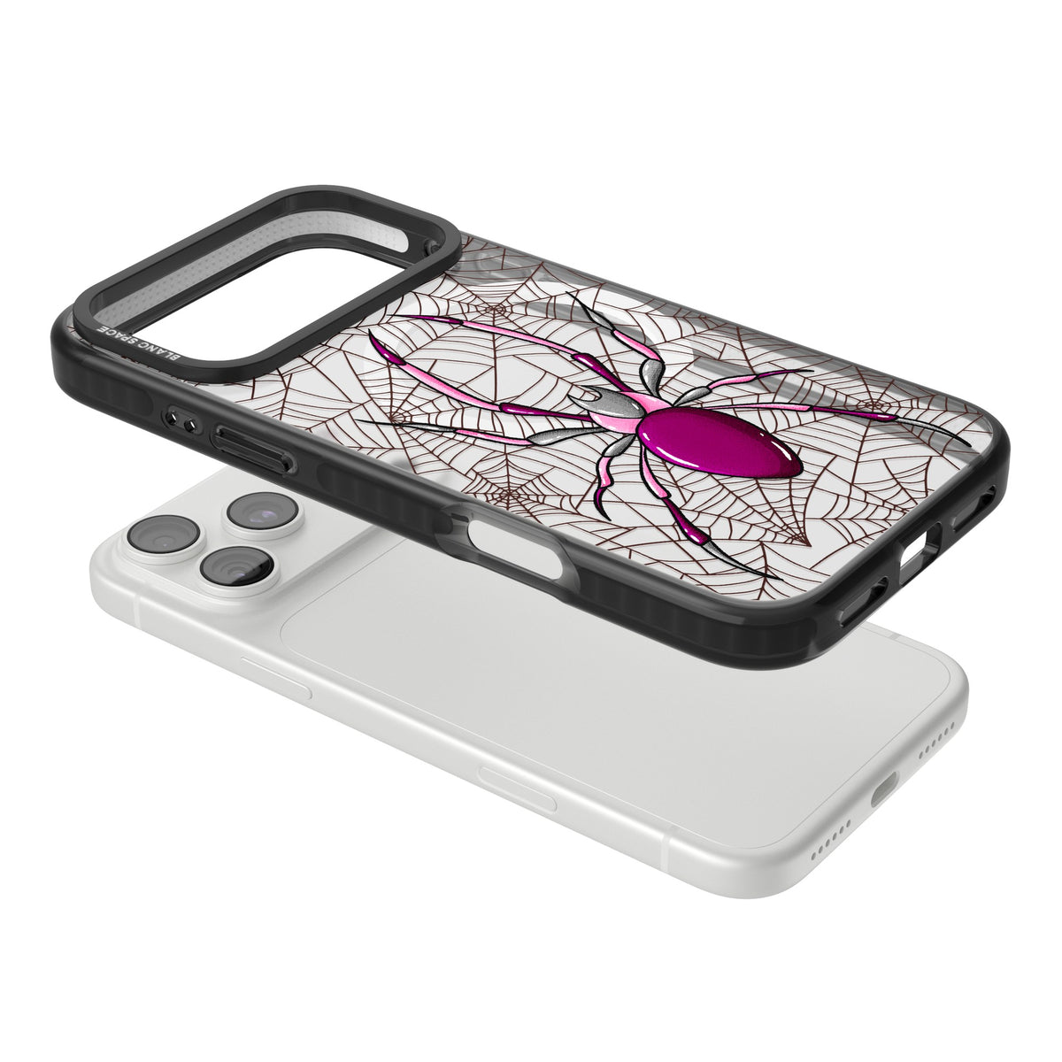 Arachnophobia iPhone 18 Pro Max Impact Pro Black Phone Case angled