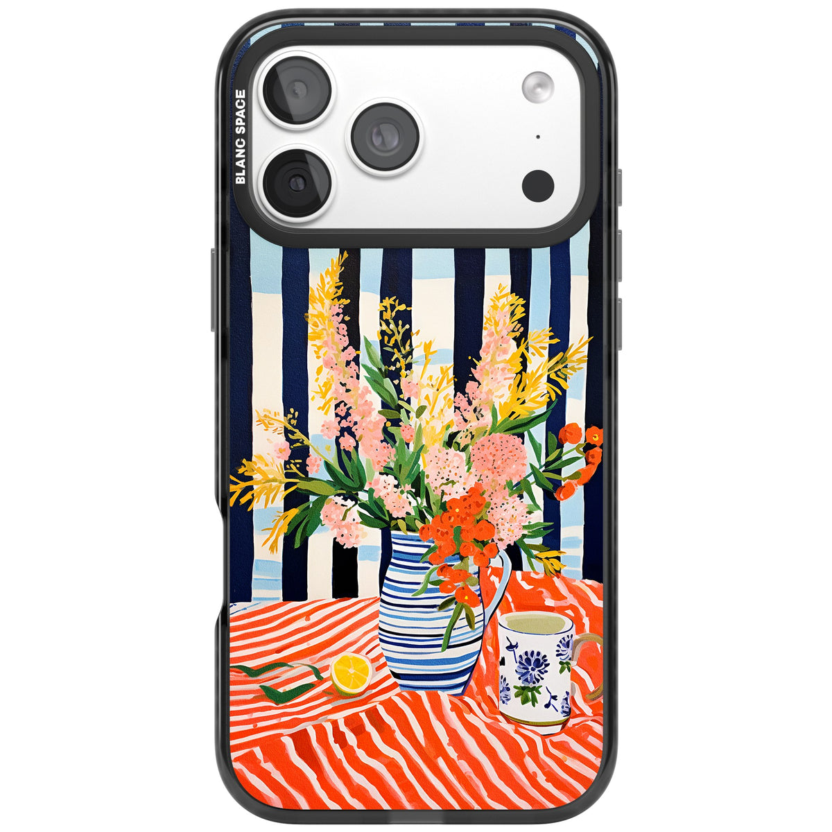 Seaside Flowers iPhone 18 Pro Max Impact Pro Black Phone Case front