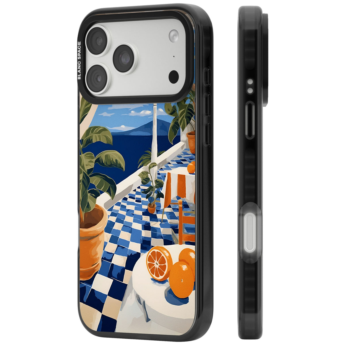 Greek Balcony iPhone 18 Pro Max Impact Pro Black Phone Case side