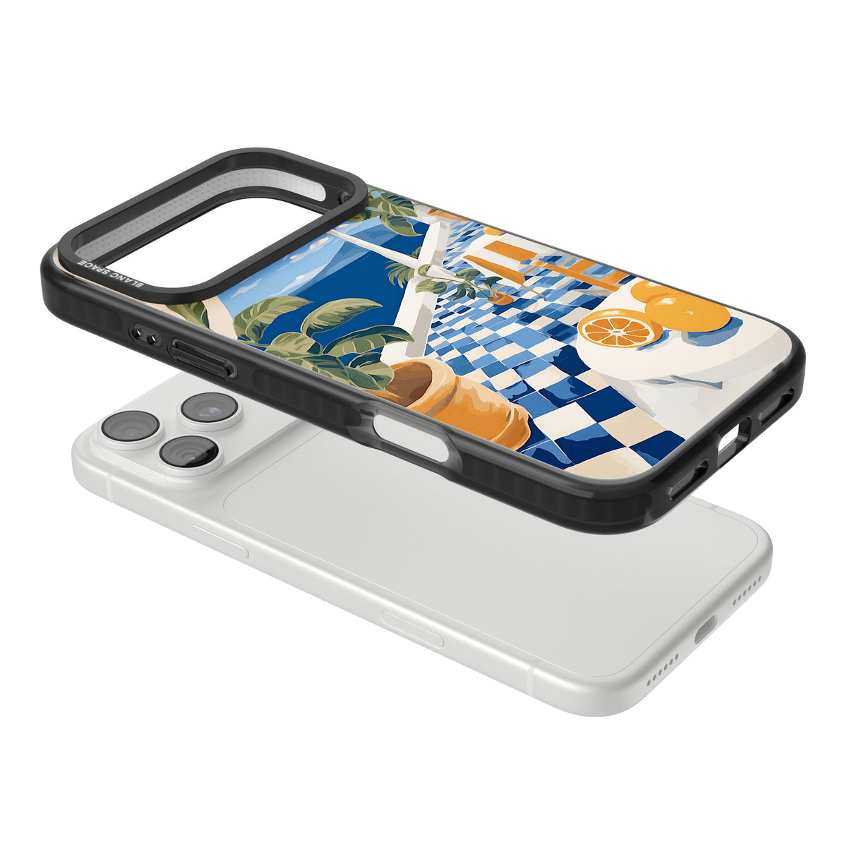 Greek Balcony iPhone 18 Pro Max Impact Pro Black Phone Case angled