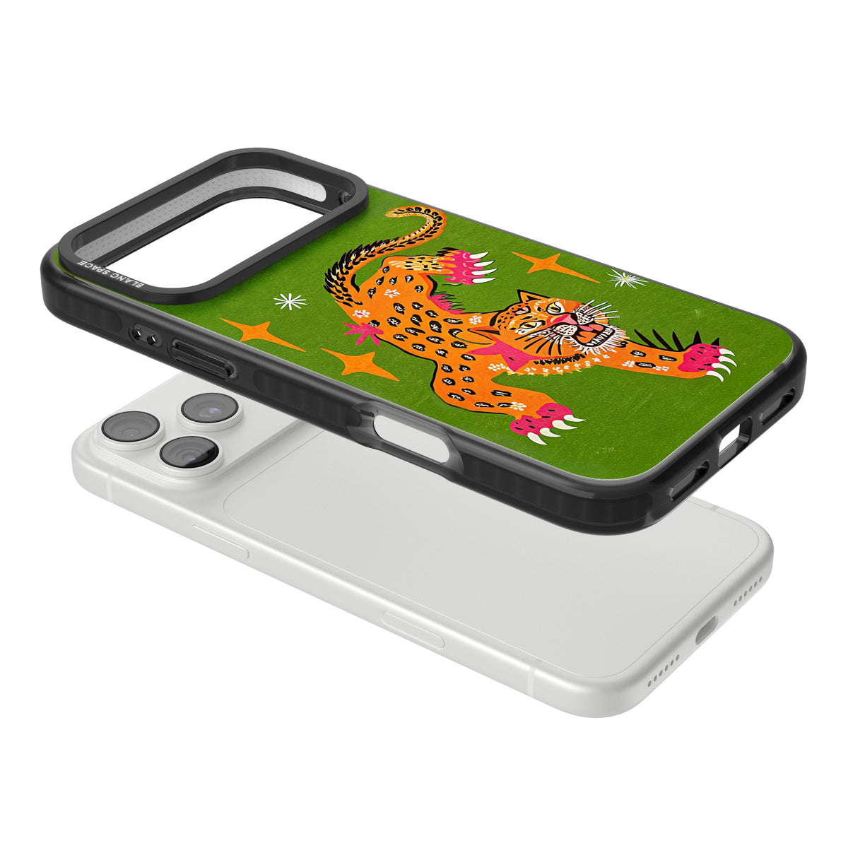 Fierce Jaguar iPhone 18 Pro Max Impact Pro Black Phone Case angled