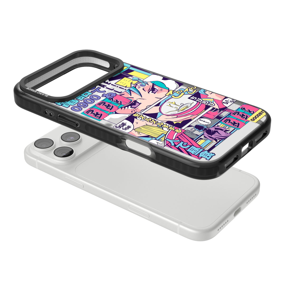 Electric Osaka iPhone 18 Pro Max Impact Pro Black Phone Case angled