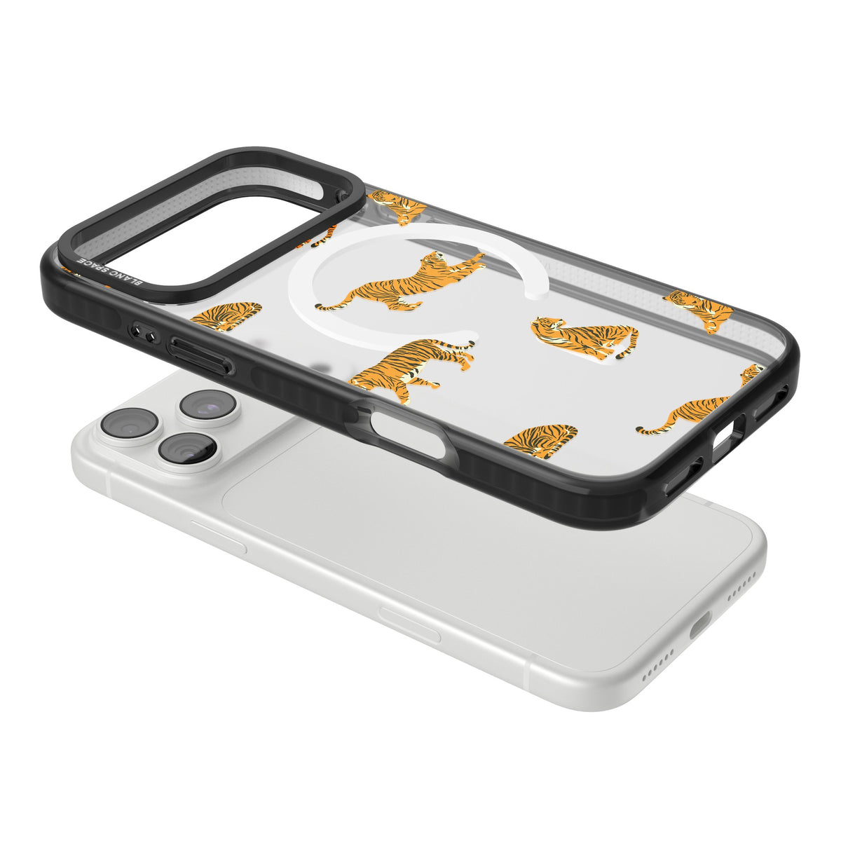 Tiger Lounge iPhone 18 Pro Max Impact Pro Black Phone Case angled