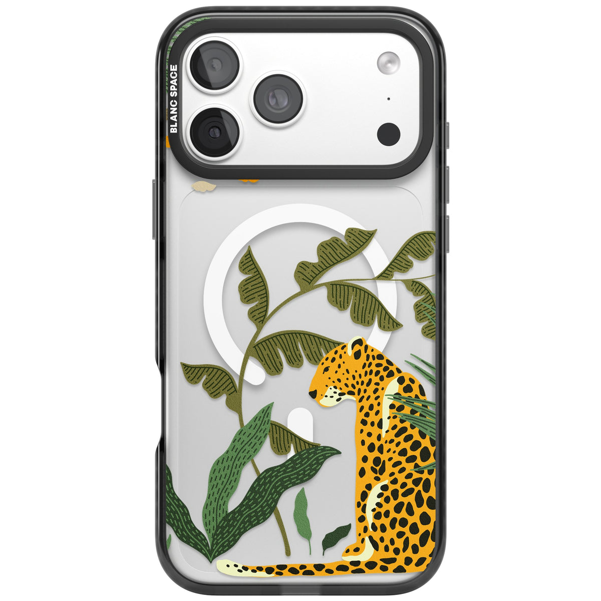 Large Jungle Cat Pattern iPhone 18 Pro Max Impact Pro Black Phone Case front