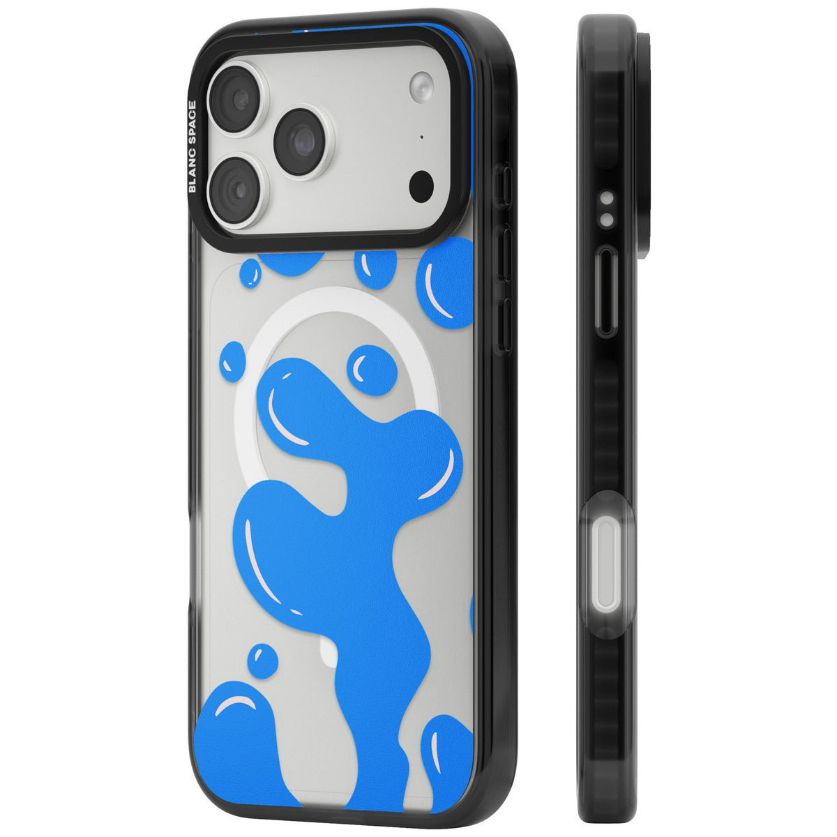 Blue Lava Lamp iPhone 18 Pro Max Impact Pro Black Phone Case side