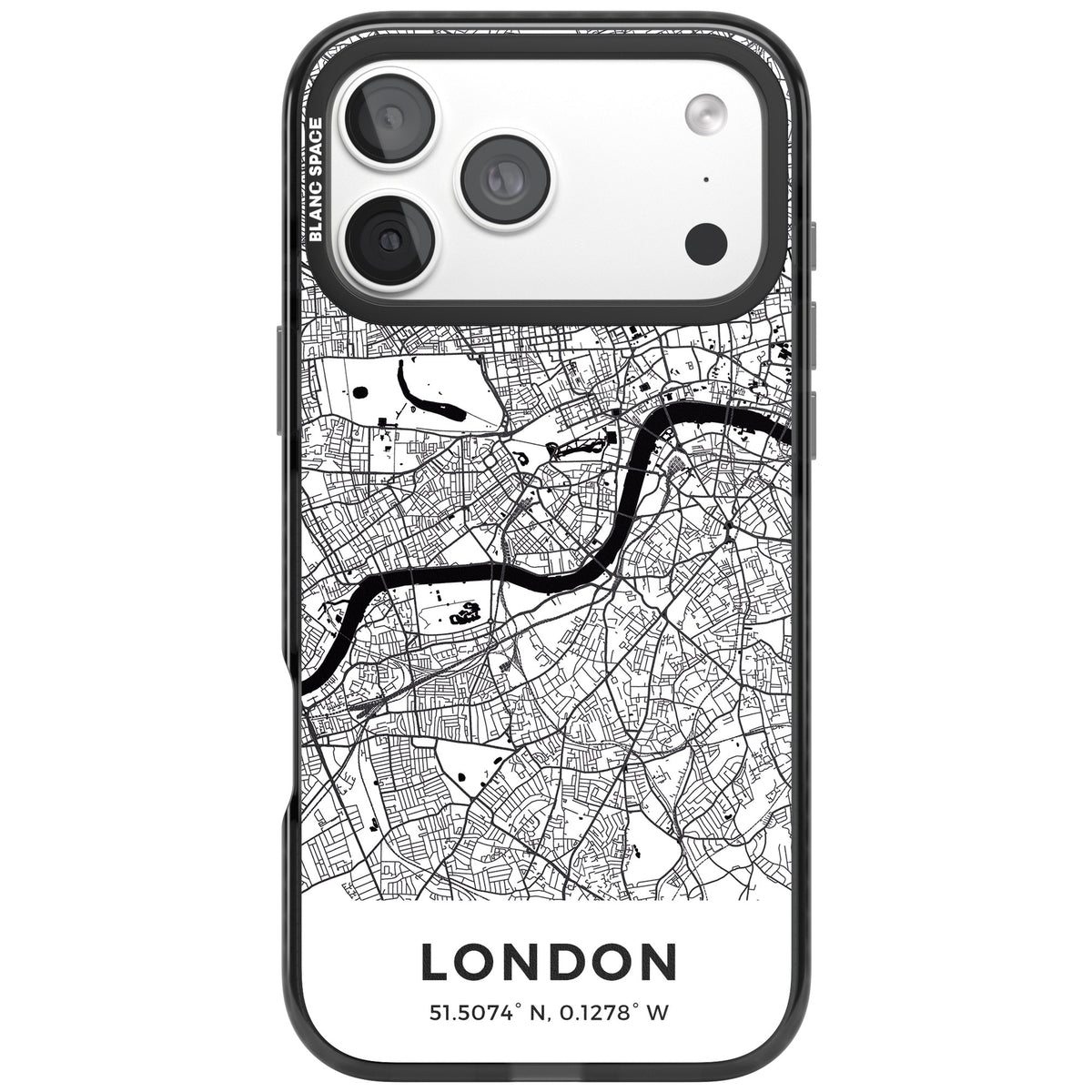 London Map iPhone 18 Pro Max Impact Pro Black Phone Case front