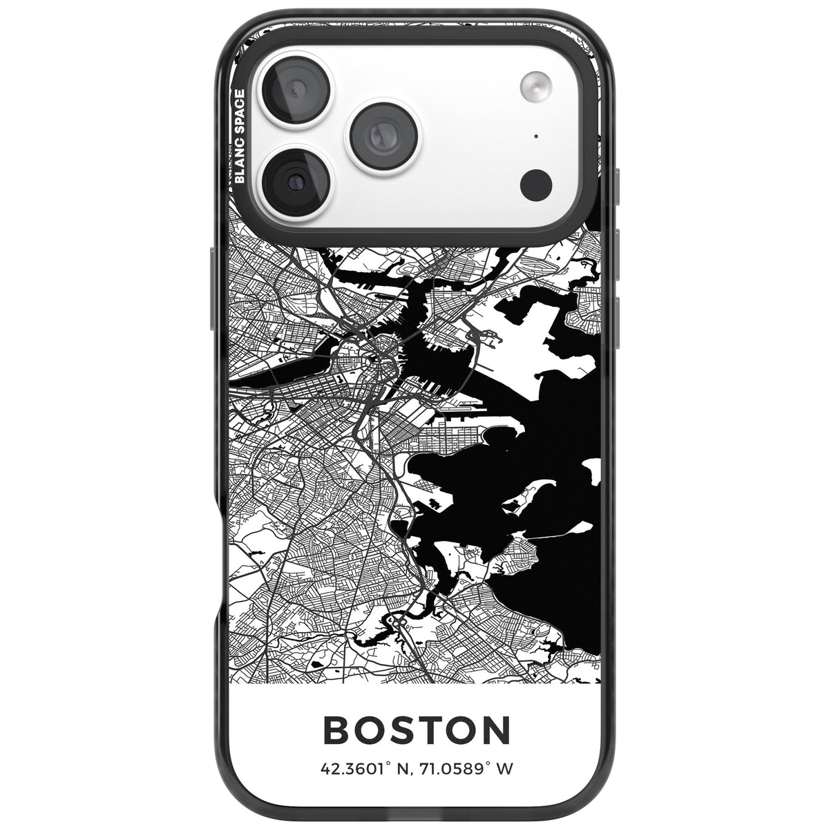 Boston Map iPhone 18 Pro Max Impact Pro Black Phone Case front