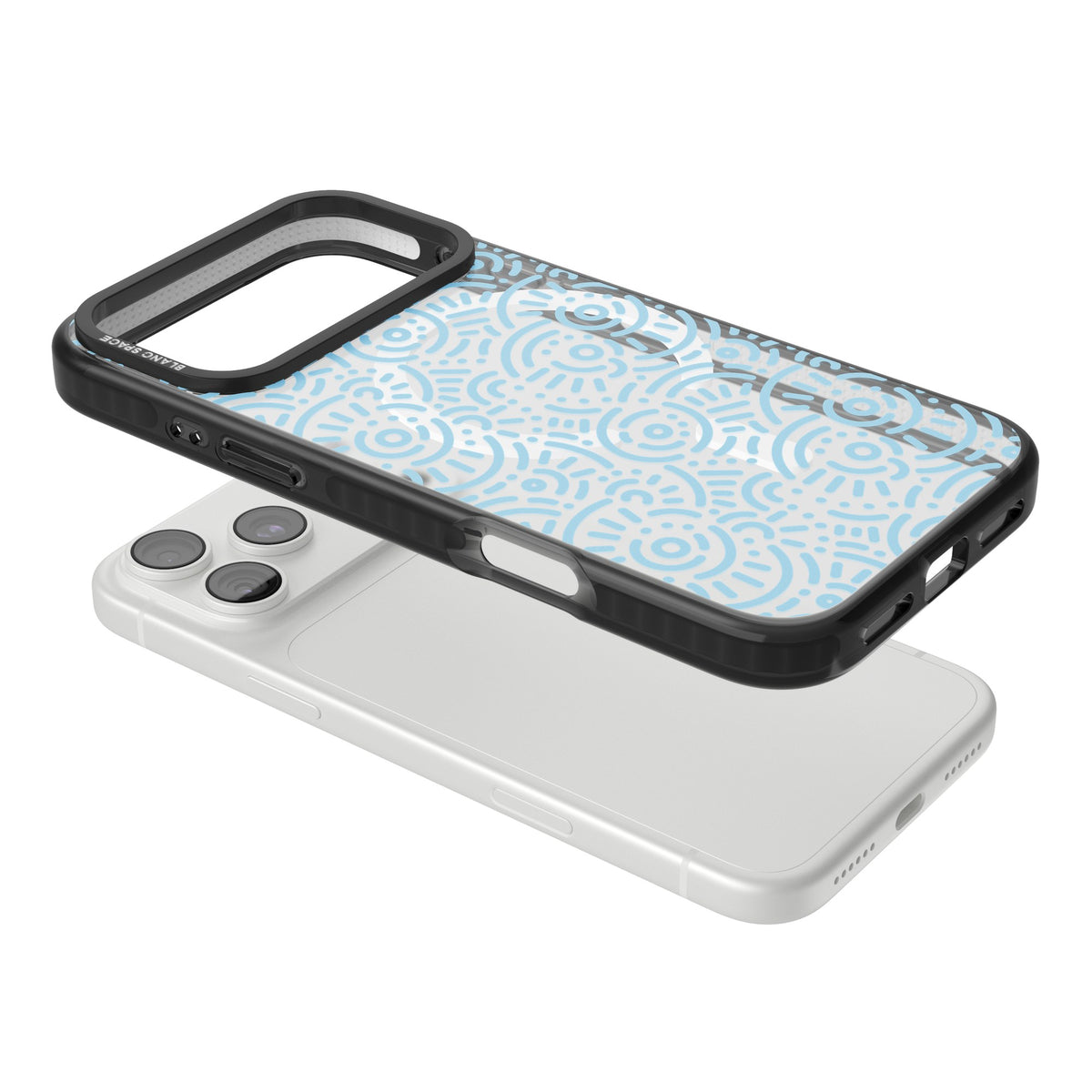 Memphis Sky iPhone 18 Pro Max Impact Pro Black Phone Case angled