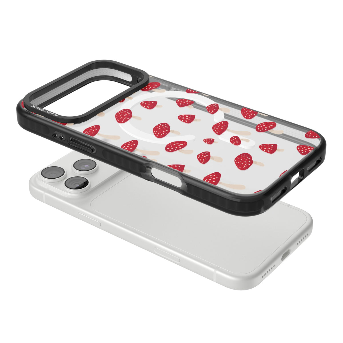 Magical Mushrooms iPhone 18 Pro Max Impact Pro Black Phone Case angled