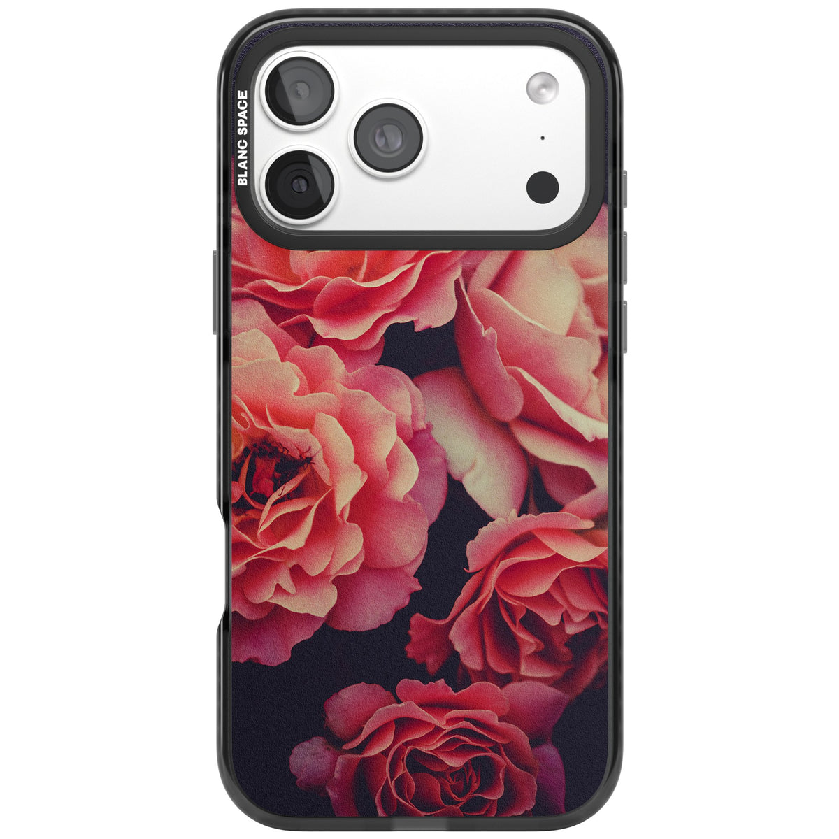 Midnight Rose Bloom iPhone 18 Pro Max Impact Pro Black Phone Case front