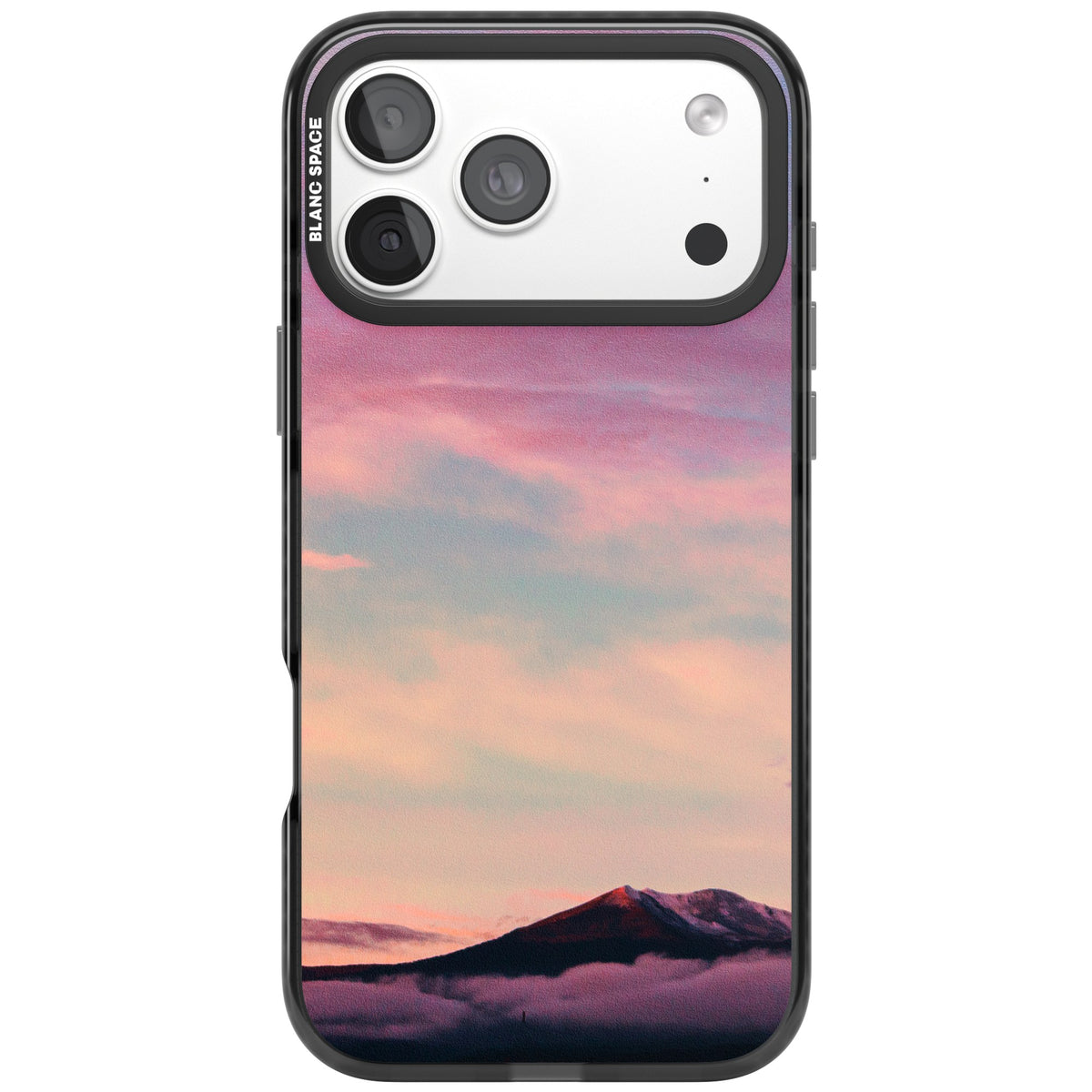 Pastel Mountain Sunset iPhone 18 Pro Max Impact Pro Black Phone Case front