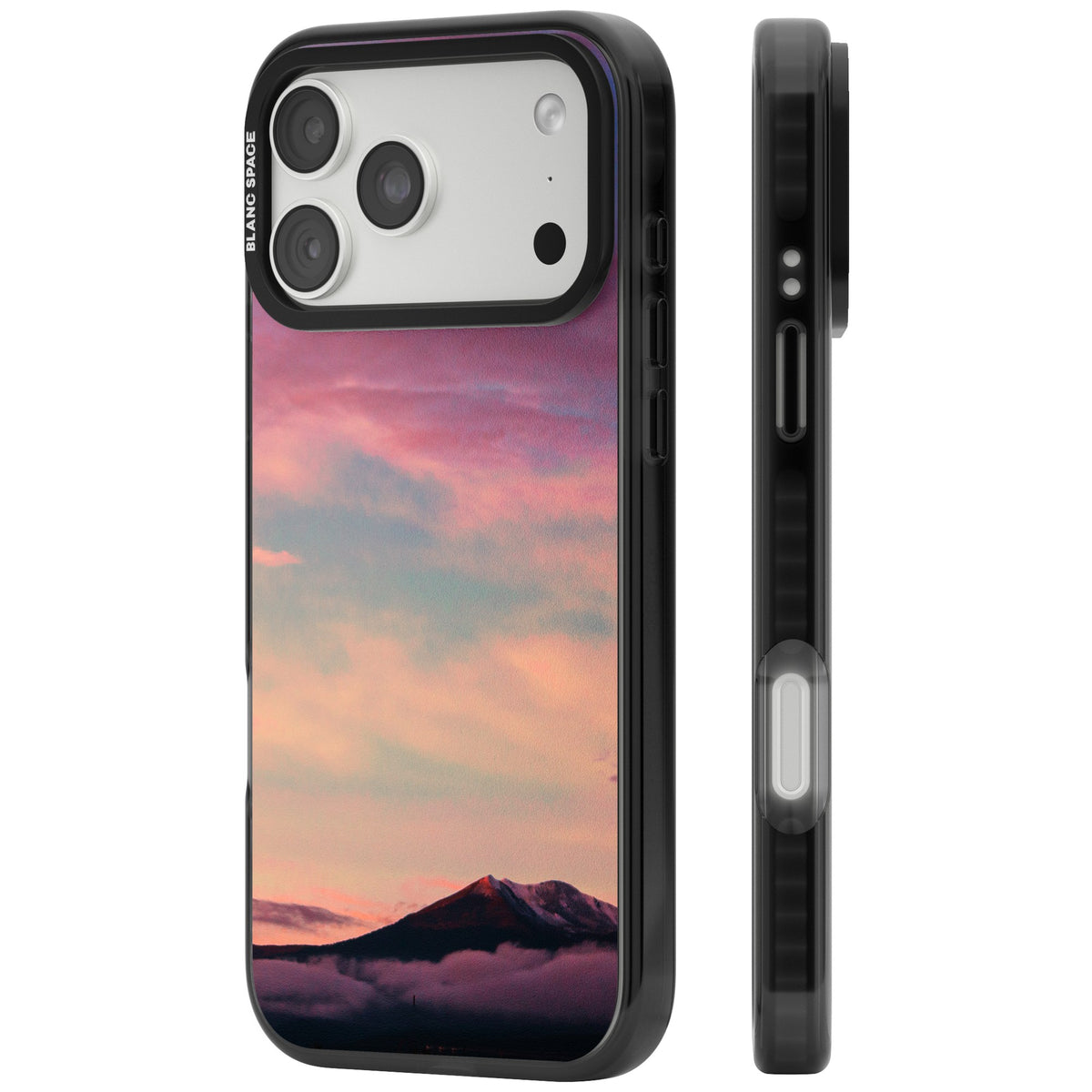 Pastel Mountain Sunset iPhone 18 Pro Max Impact Pro Black Phone Case side