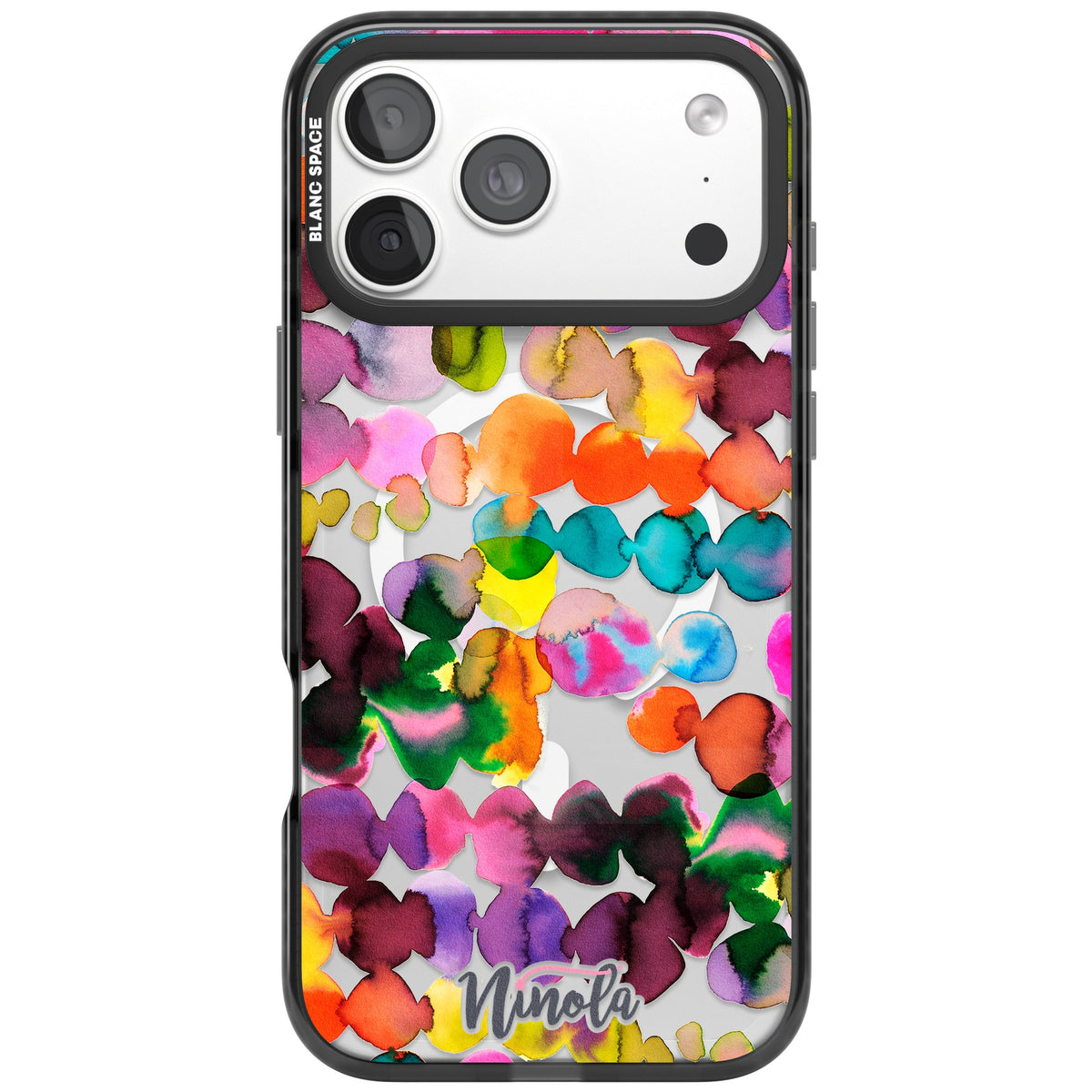 Ink Splash Hues iPhone 18 Pro Max Impact Pro Black Phone Case front