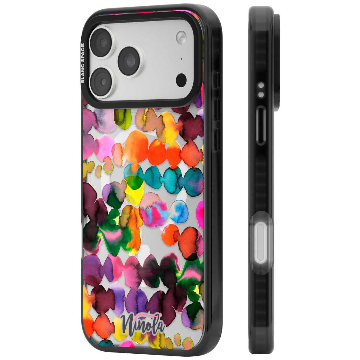 Ink Splash Hues iPhone 18 Pro Max Impact Pro Black Phone Case side