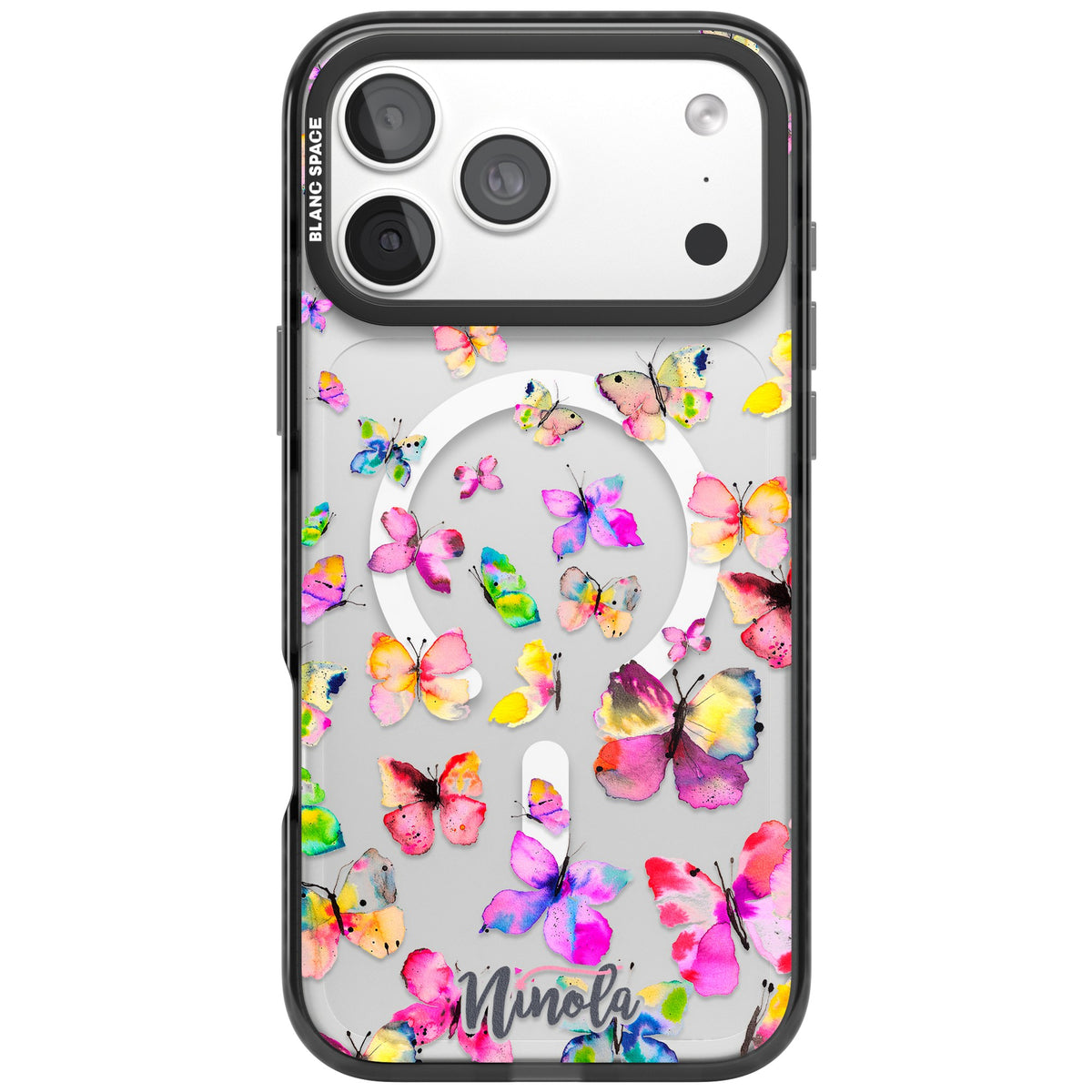Watercolor Butterflies iPhone 18 Pro Max Impact Pro Black Phone Case front