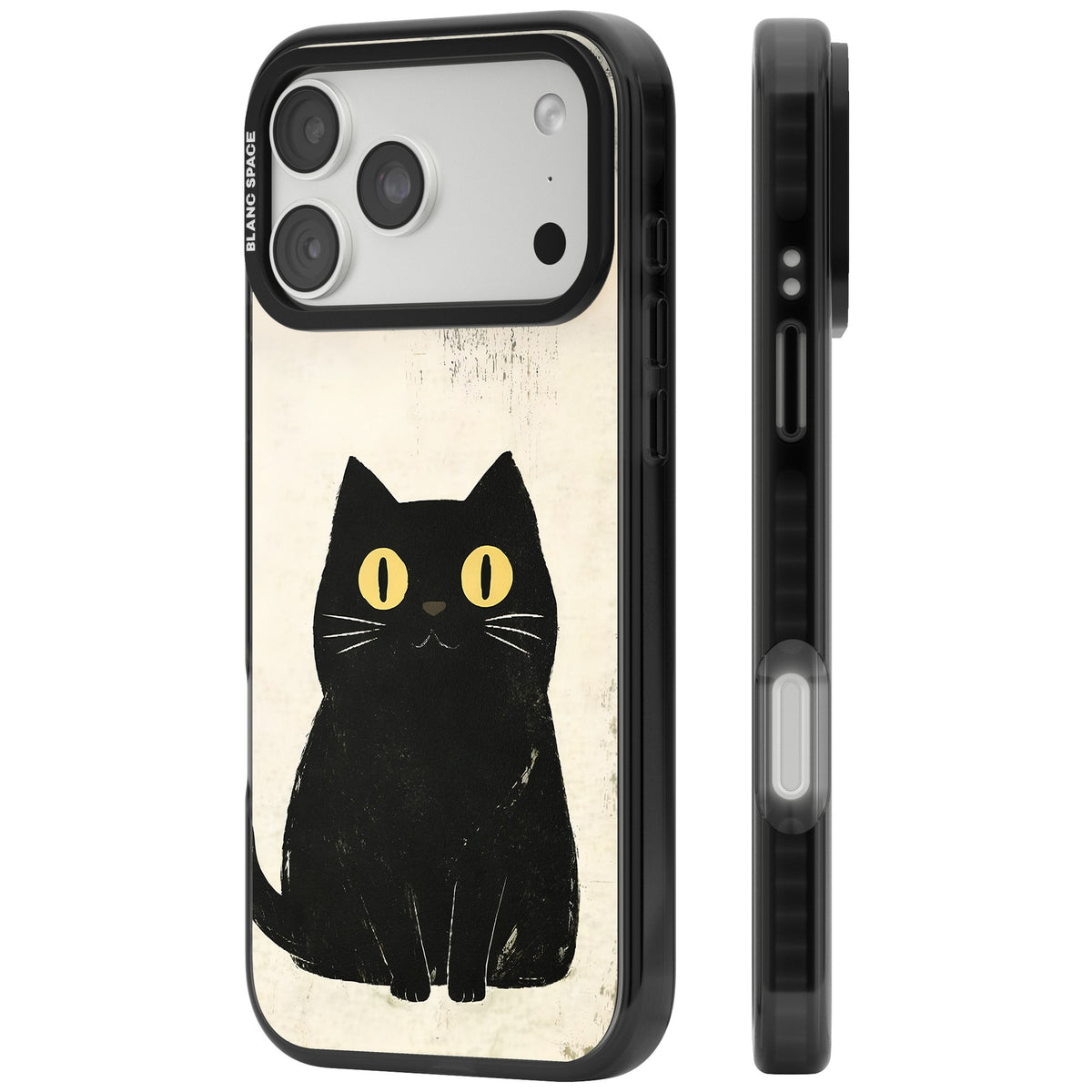 Midnight Whiskers iPhone 18 Pro Max Impact Pro Black Phone Case side