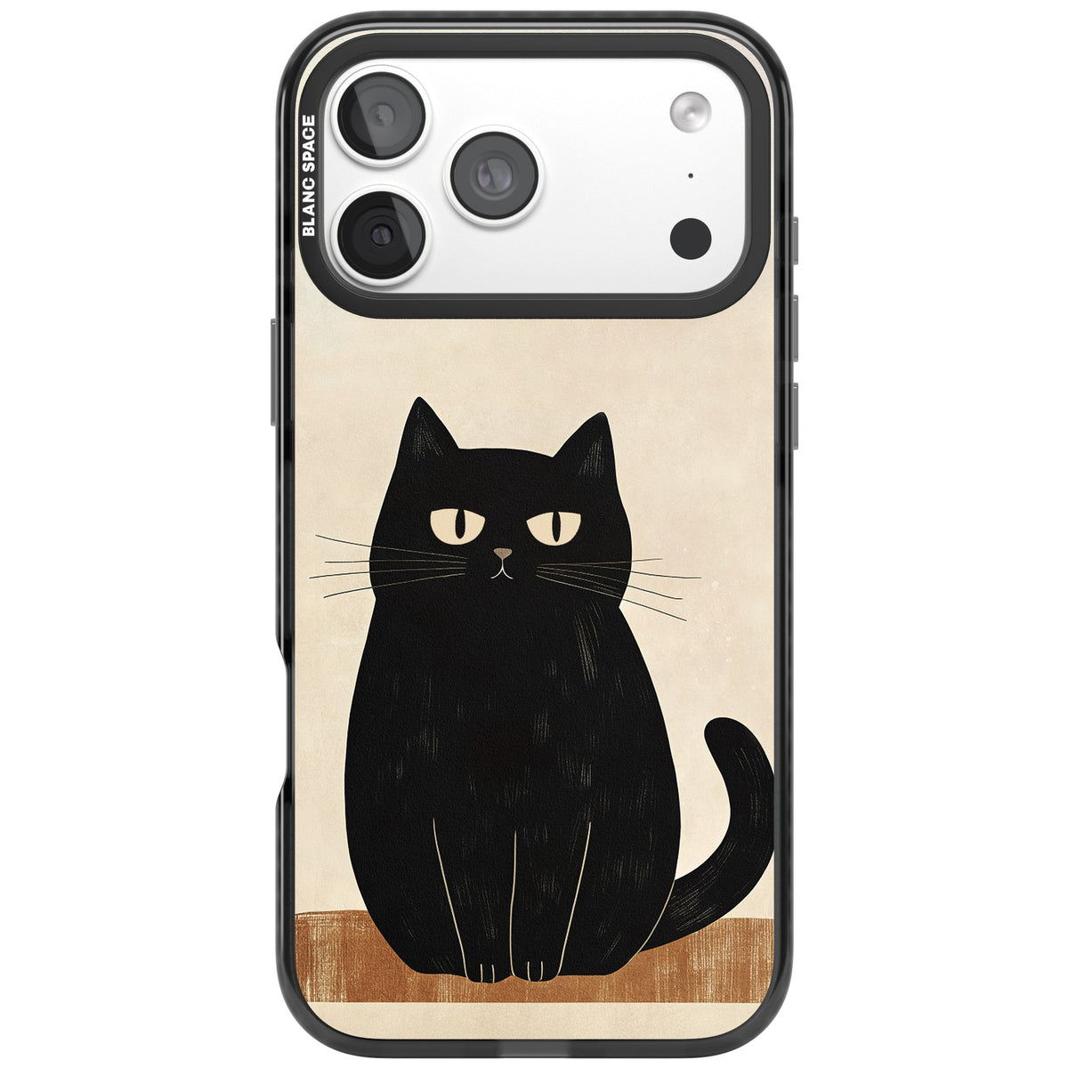 Sassy Black Cat iPhone 18 Pro Max Impact Pro Black Phone Case front
