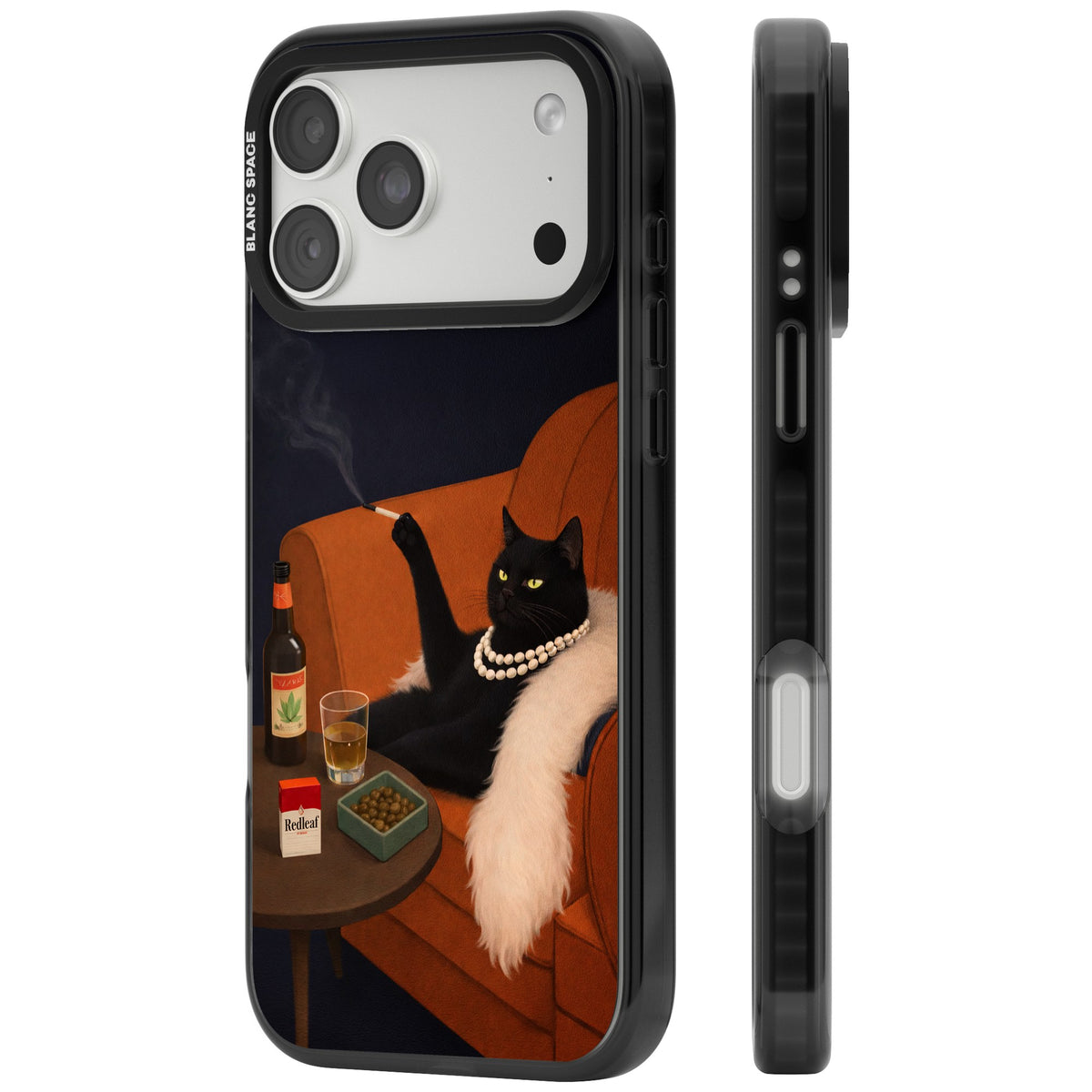 Spoiled Rotten Cat iPhone 18 Pro Max Impact Pro Black Phone Case side