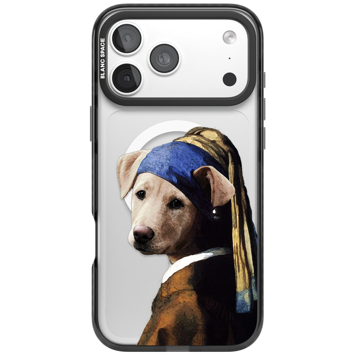 Doggo With A Pearl Earring iPhone 18 Pro Max Impact Pro Black Phone Case front