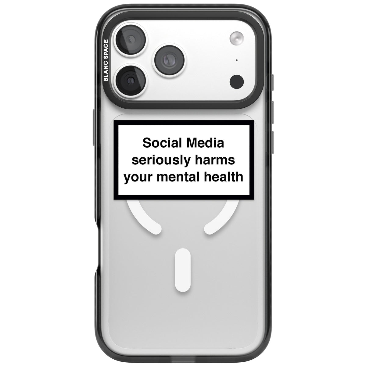 Social Media Harms iPhone 18 Pro Max Impact Pro Black Phone Case front