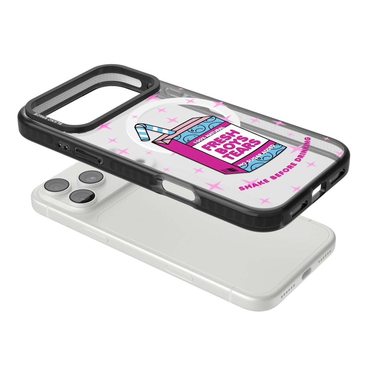 Boy Tears iPhone 18 Pro Max Impact Pro Black Phone Case angled