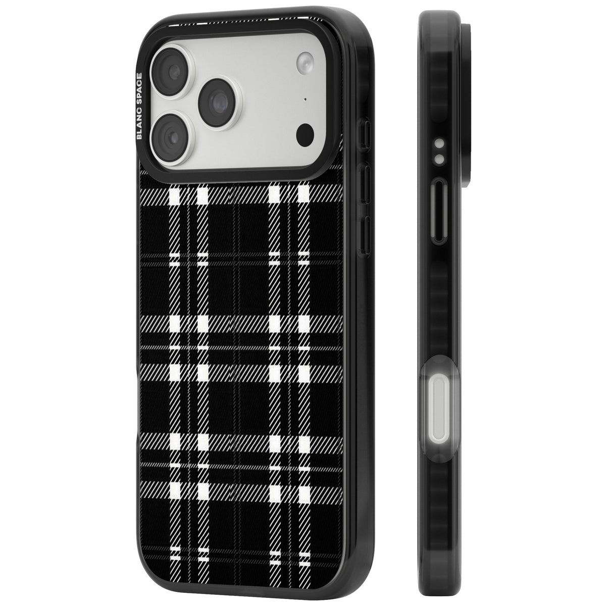 Divine Black Plaid iPhone 18 Pro Max Impact Pro Black Phone Case side