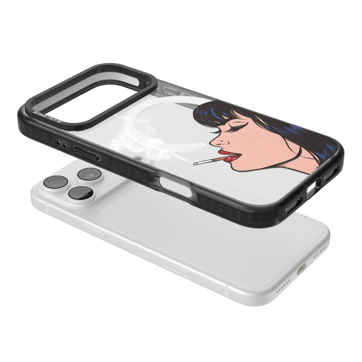 Stress Relief iPhone 18 Pro Max Impact Pro Black Phone Case angled