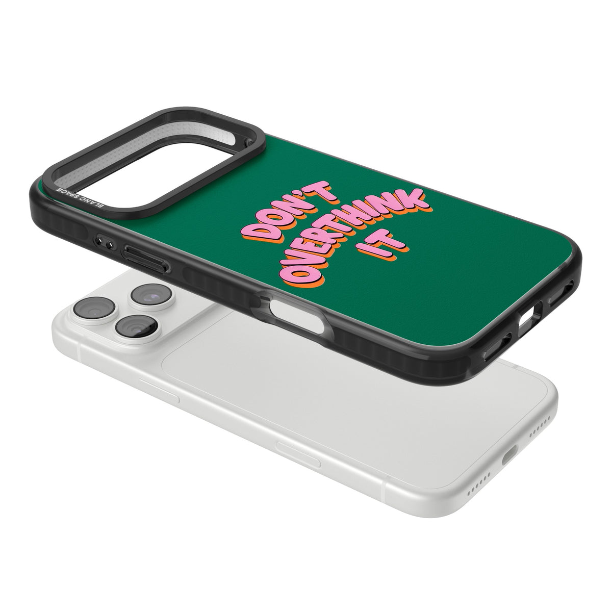Don't Overthink It iPhone 18 Pro Max Impact Pro Black Phone Case angled
