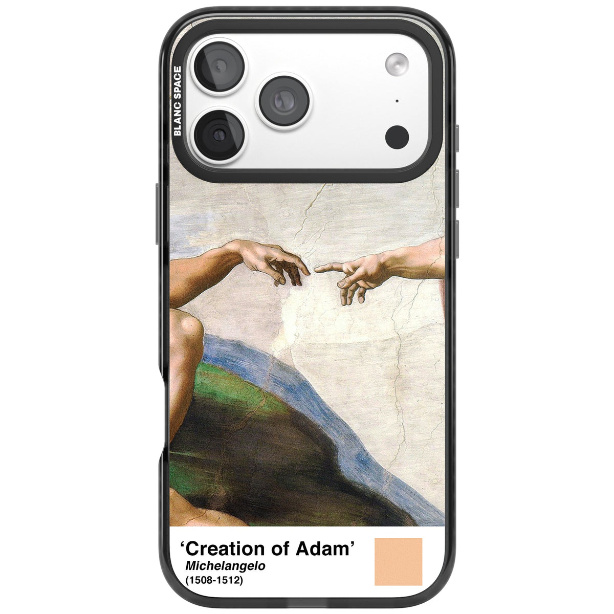 Creation Of Adam iPhone 18 Pro Max Impact Pro Black Phone Case front