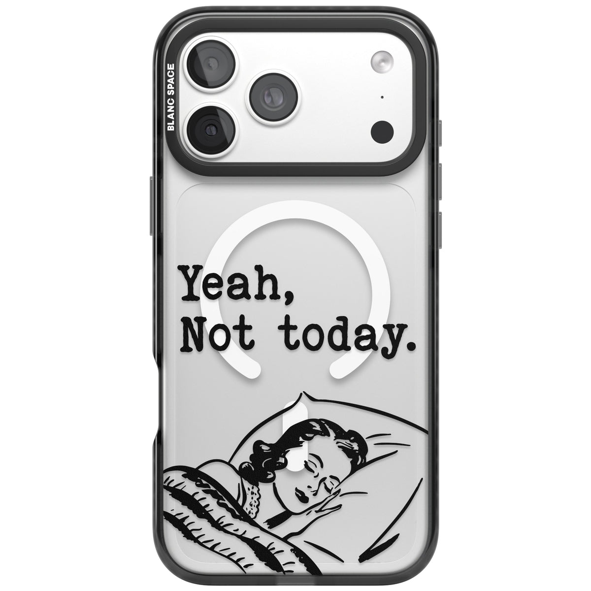 Yeah, Not Today iPhone 18 Pro Max Impact Pro Black Phone Case front