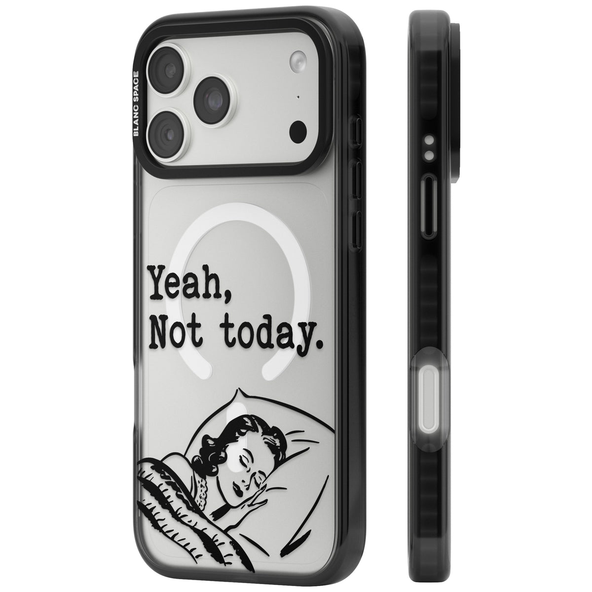 Yeah, Not Today iPhone 18 Pro Max Impact Pro Black Phone Case side