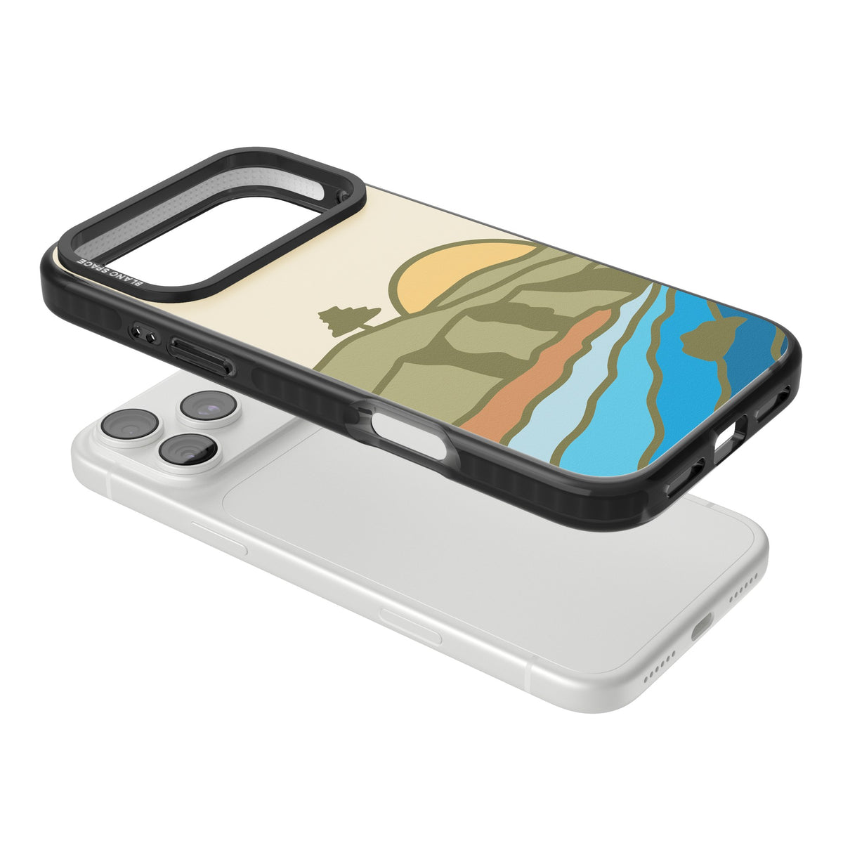 Northern Sunset iPhone 18 Pro Max Impact Pro Black Phone Case angled