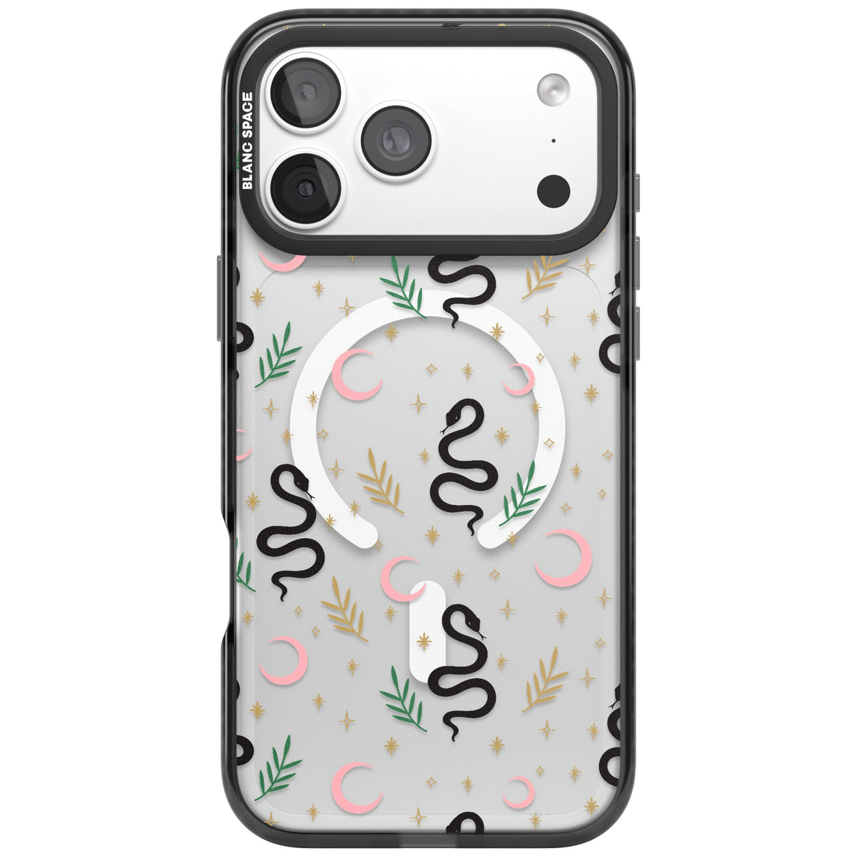 Snakes & Moons iPhone 18 Pro Max Impact Pro Black Phone Case front