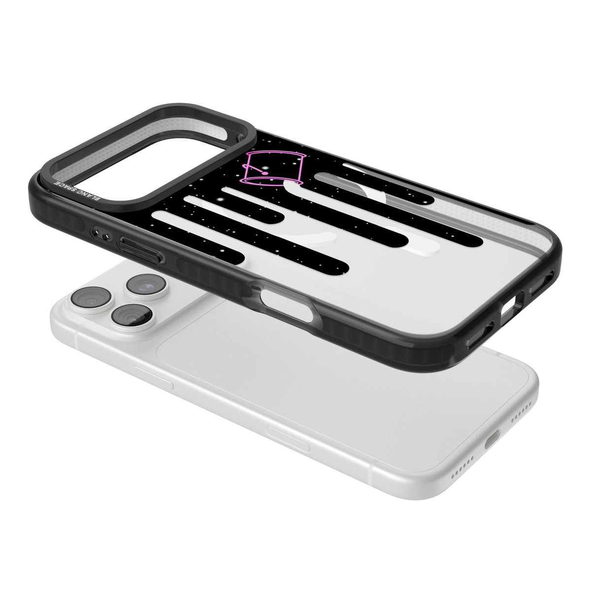 Cosmic Drip iPhone 18 Pro Max Impact Pro Black Phone Case angled