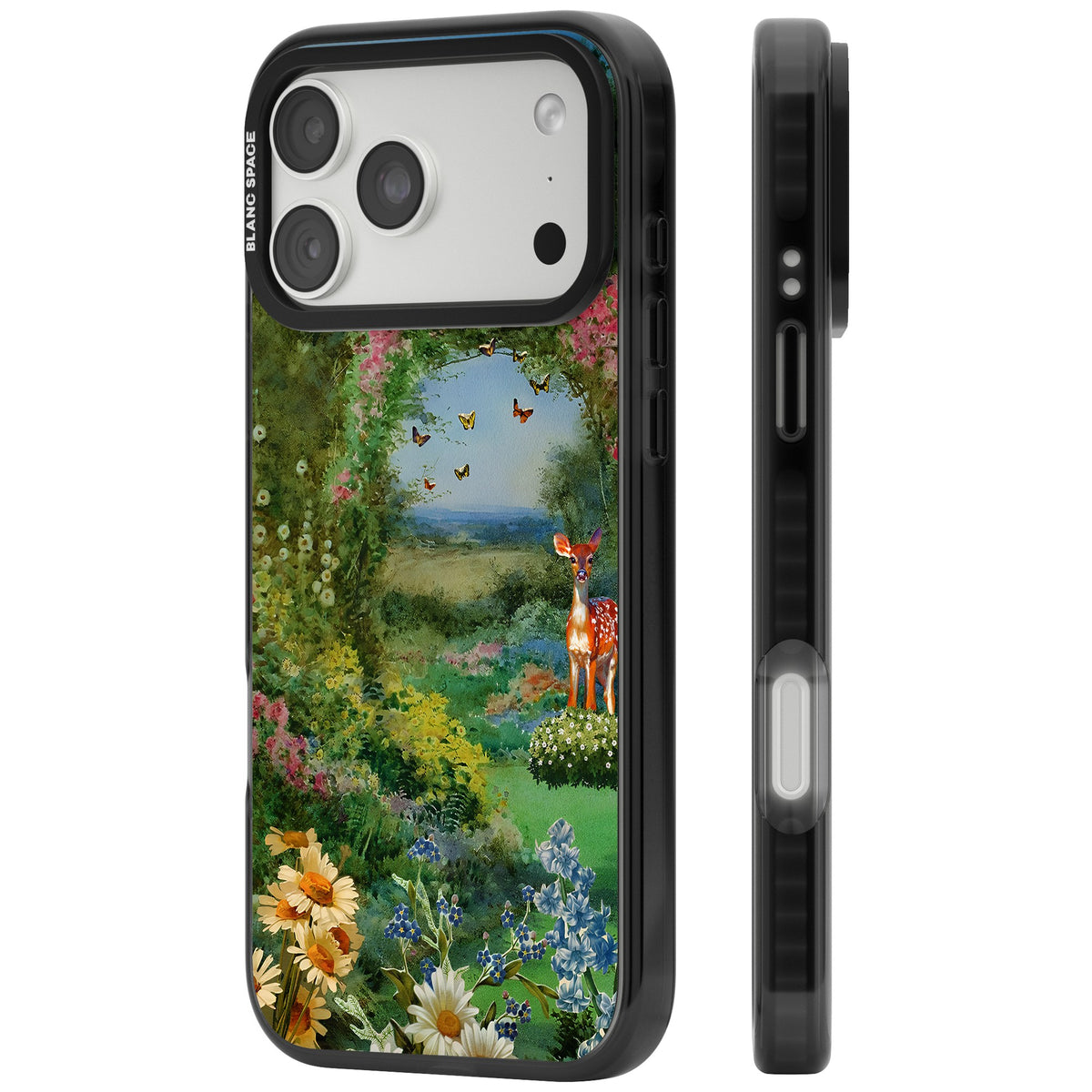 Flourishing Meadow iPhone 18 Pro Max Impact Pro Black Phone Case side