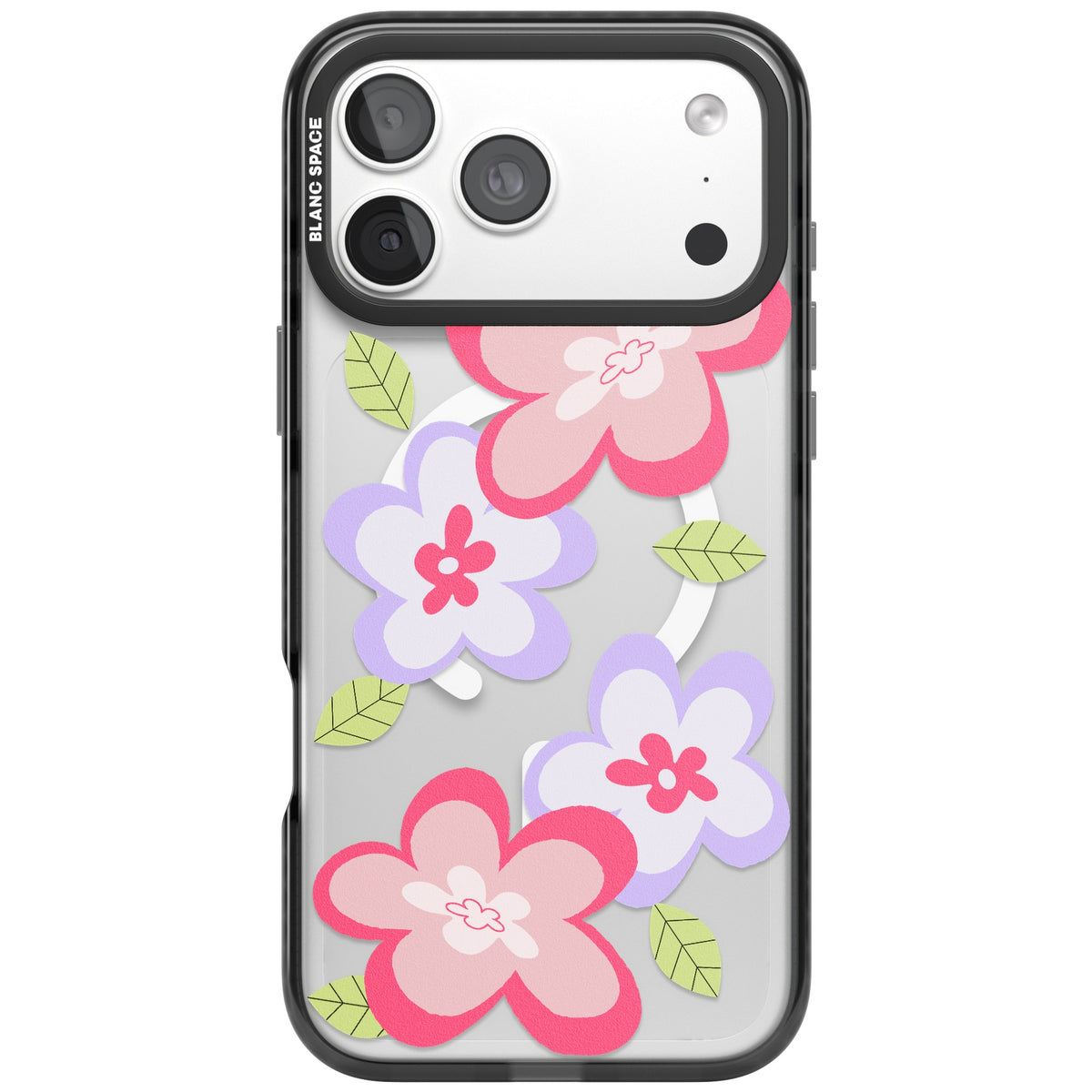 Funky Flowers iPhone 18 Pro Max Impact Pro Black Phone Case front