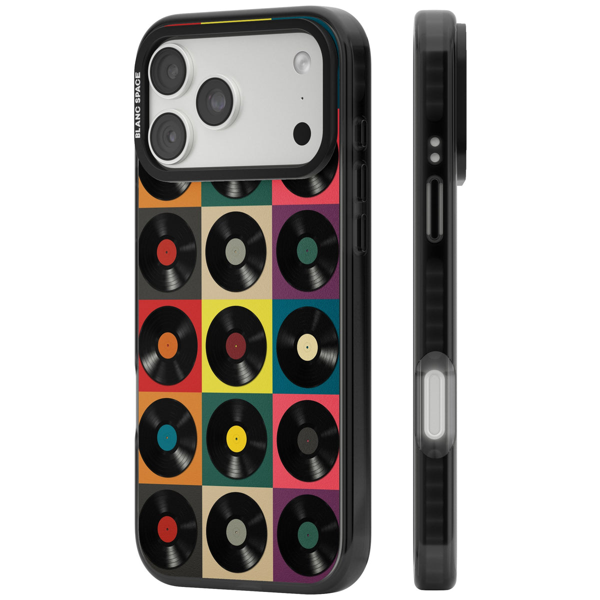 Vinyl Records iPhone 18 Pro Max Impact Pro Black Phone Case side