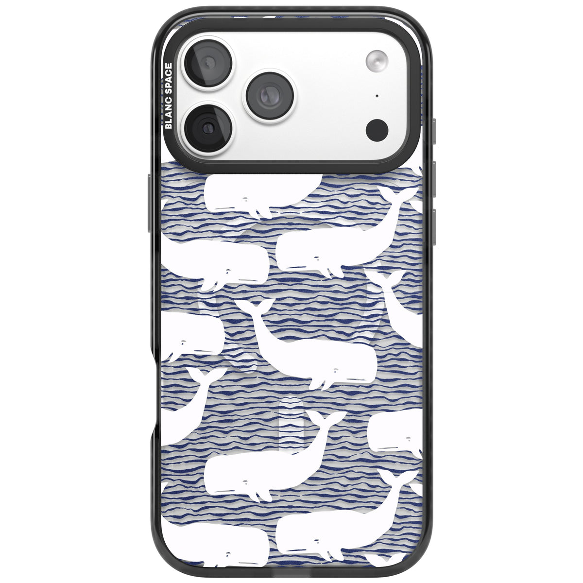 Whale Wave iPhone 18 Pro Max Impact Pro Black Phone Case front