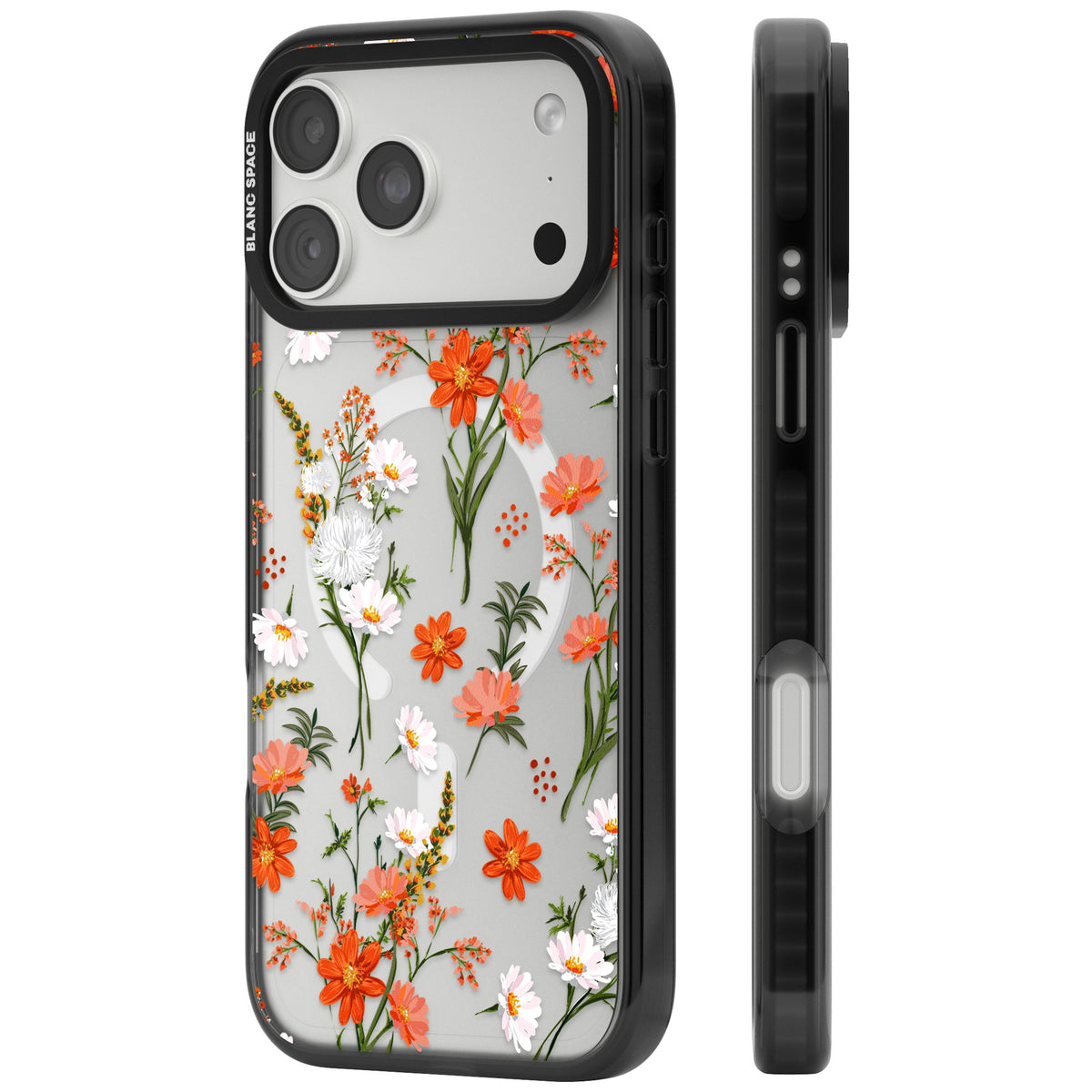 Sunset Wildflowers iPhone 18 Pro Max Impact Pro Black Phone Case side