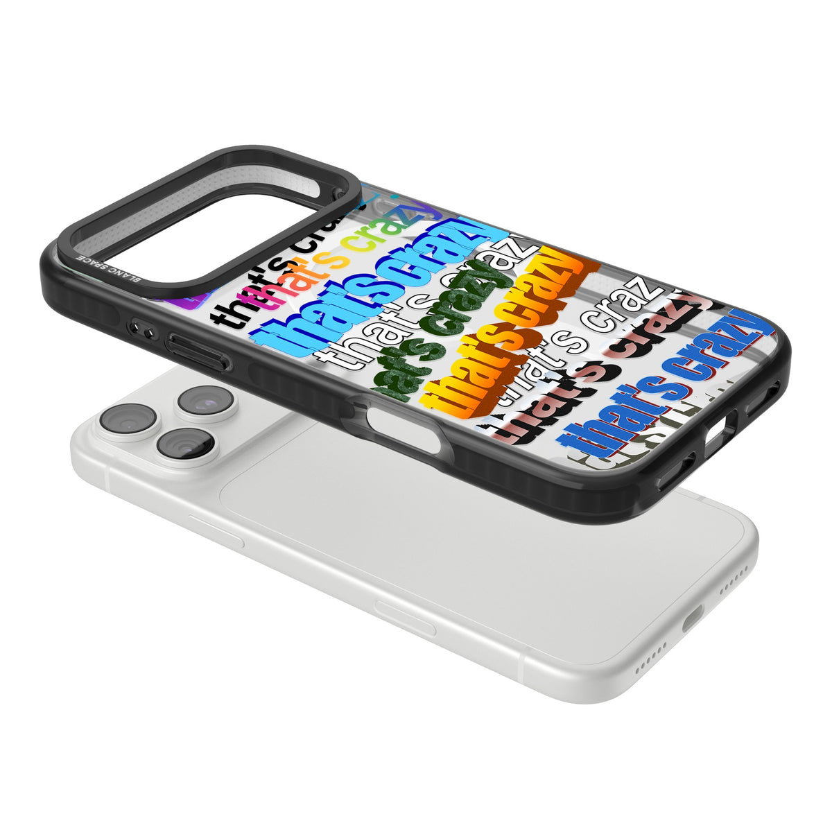 That's Crazy iPhone 18 Pro Max Impact Pro Black Phone Case angled