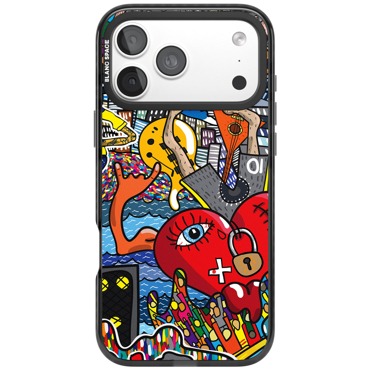 Crowd Tsunami iPhone 18 Pro Max Impact Pro Black Phone Case front