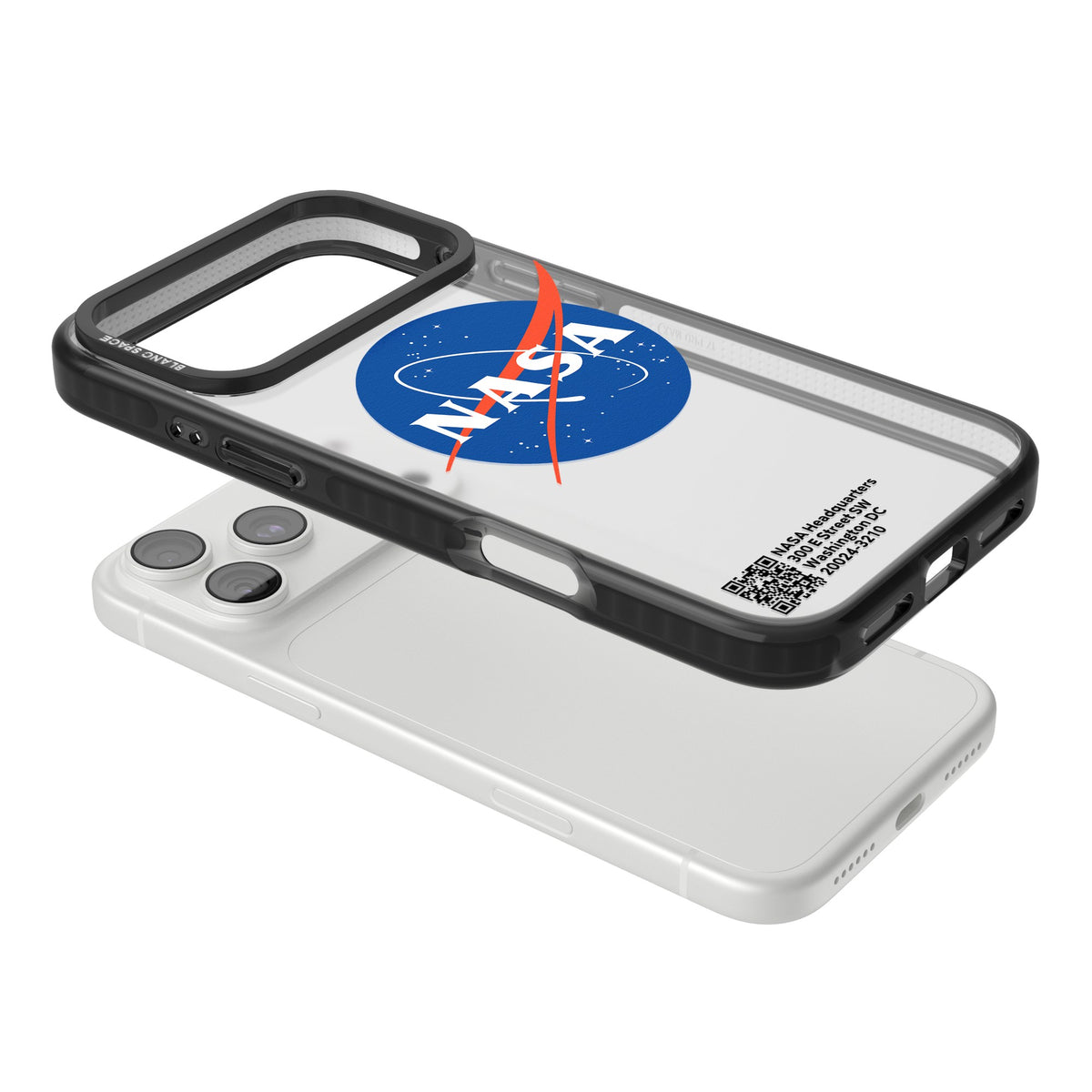 Nasa Meatball iPhone 18 Pro Max Impact Black Phone Case angled