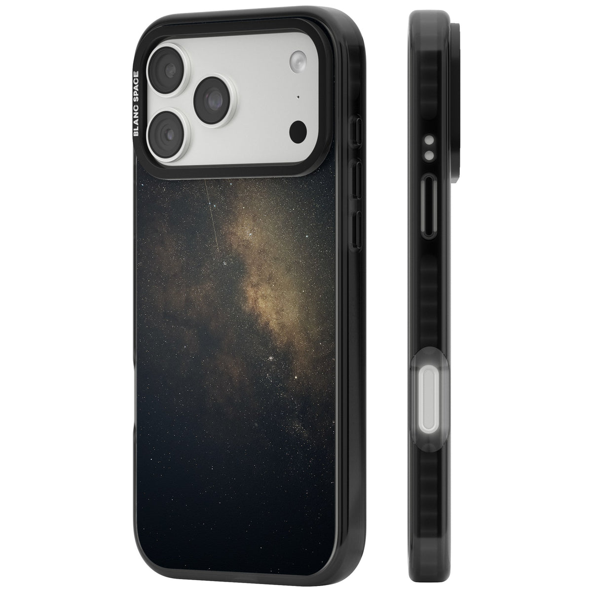 Cosmic Night Sky iPhone 18 Pro Max Impact Black Phone Case side