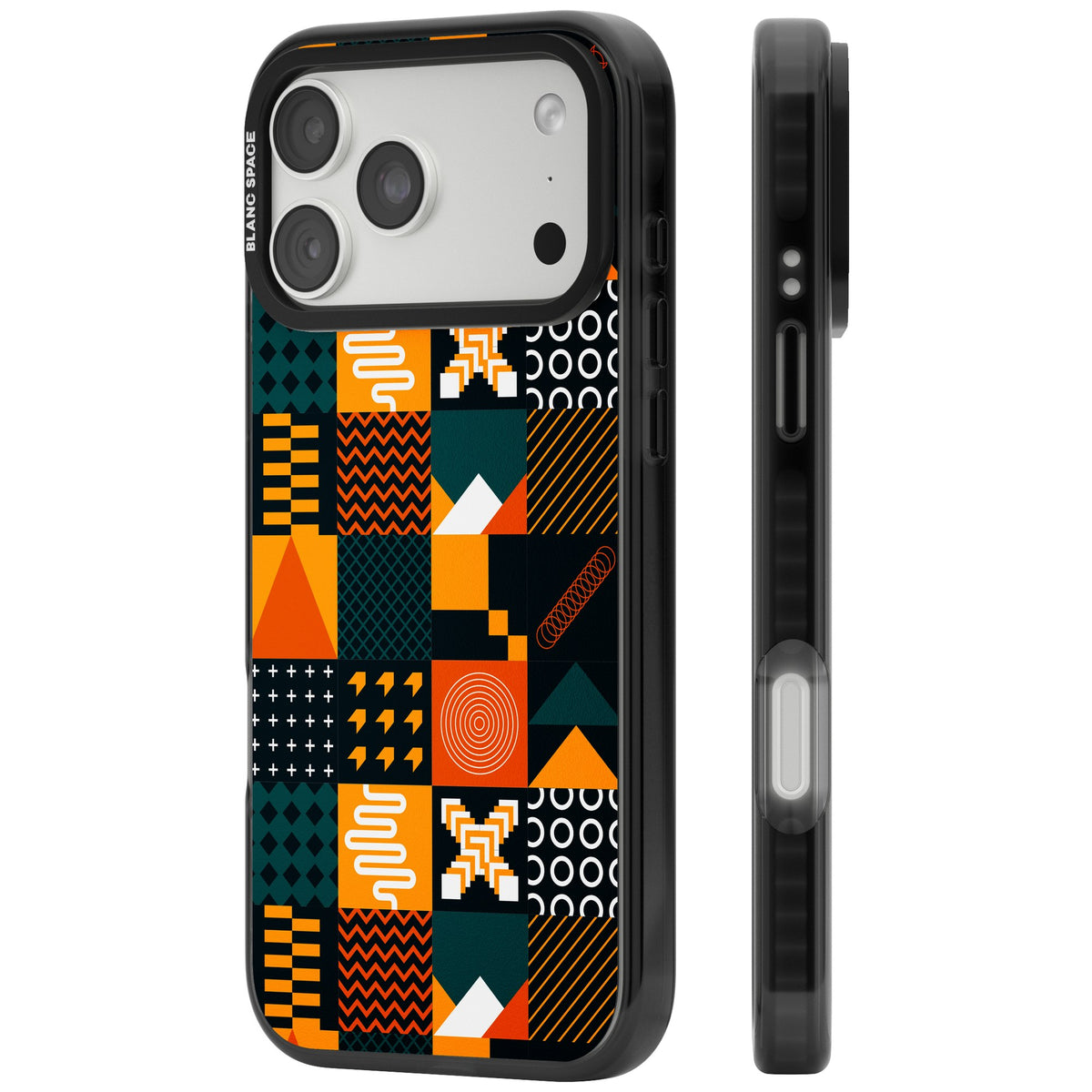 Amber Grid iPhone 18 Pro Max Impact Black Phone Case side