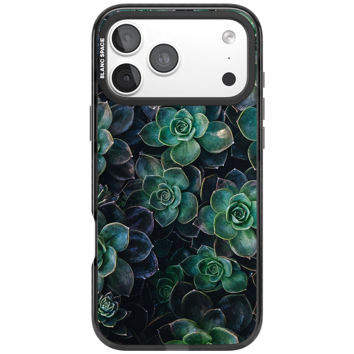 Succulent Bloom Botanical iPhone 18 Pro Max Impact Black Phone Case front