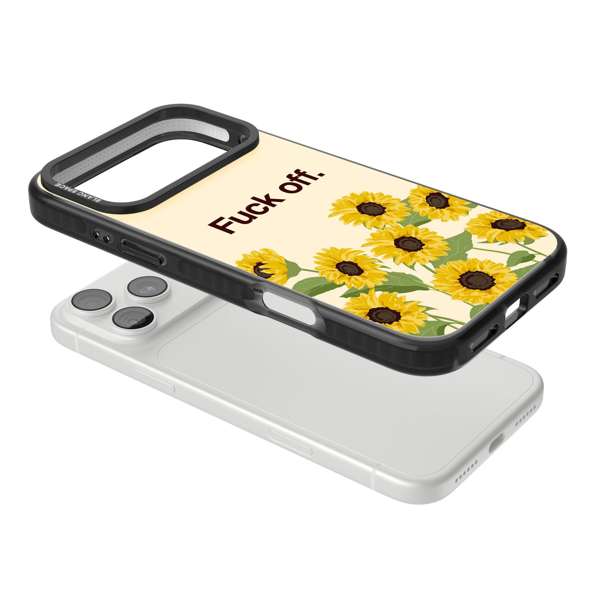 F*ck Off iPhone 18 Pro Max Impact Black Phone Case angled