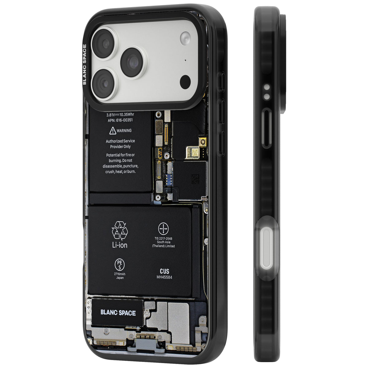 Circuit Board iPhone 18 Pro Max Impact Black Phone Case side
