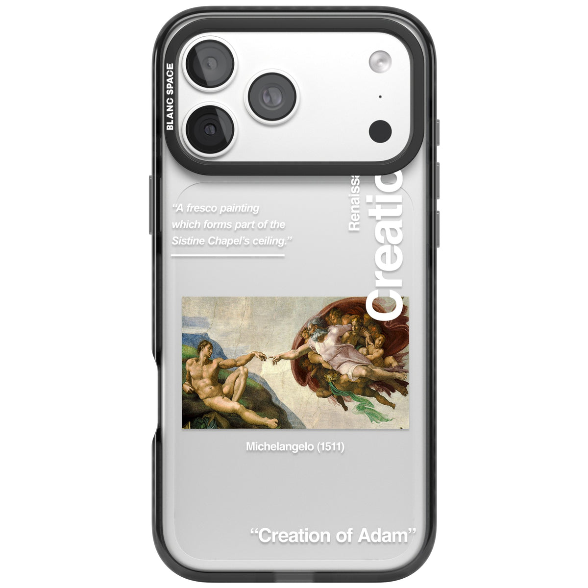 Creation Of Adam Michelangelo iPhone 18 Pro Max Impact Black Phone Case front